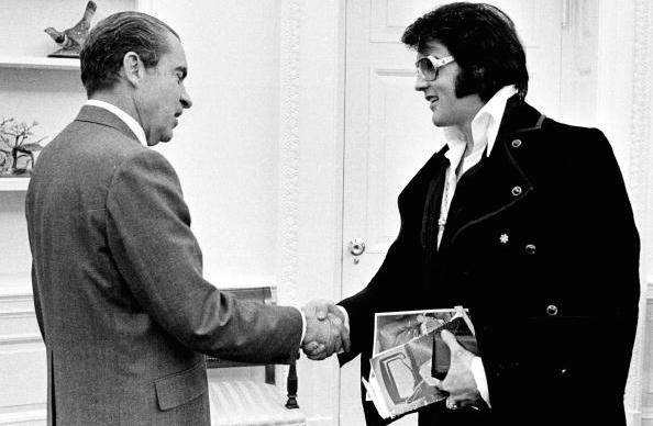 President Richard Nixon meets with Elvis Presley